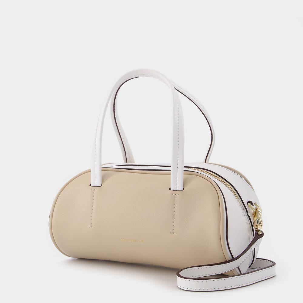 商品Manu Atelier|Hourglass Bag in Ivory and White Leather,价格¥3919,第4张图片详细描述