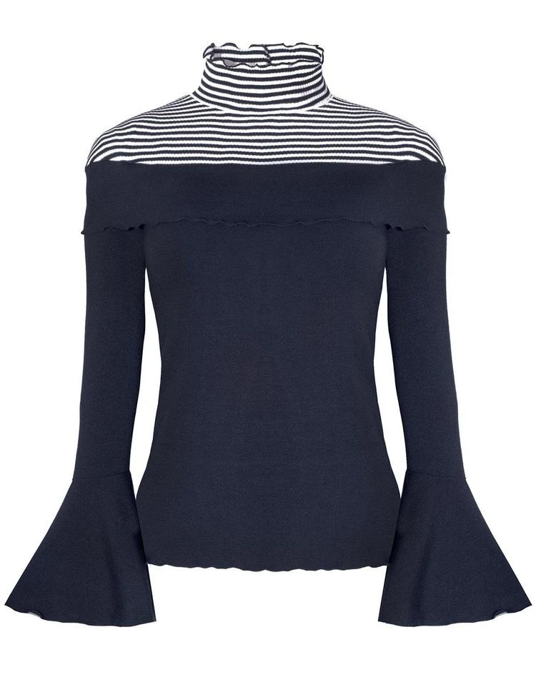 商品Pixie Market|Stripe Jersey Bell Sleeve Top,价格¥493,第3张图片详细描述