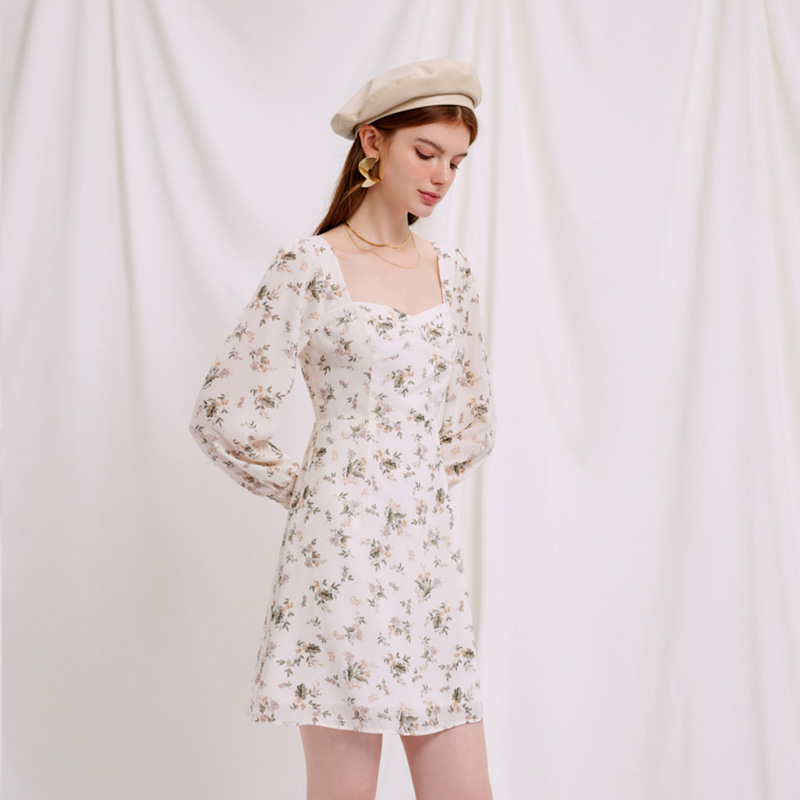 Arya白底繁花法式连衣裙 | Arya Dress - Ivory商品第4张图片规格展示