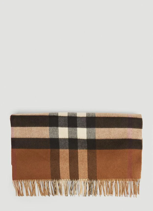 商品Burberry|Half Mega Check Scarf in Brown,价格¥14069,第1张图片