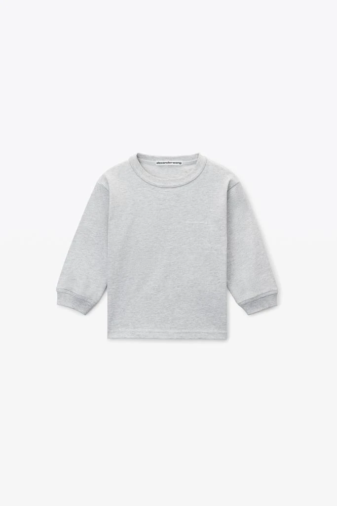 商品Alexander Wang|Kids Logo Long Sleeve Tee In Essential Jersey,价格¥626,第2张图片详细描述