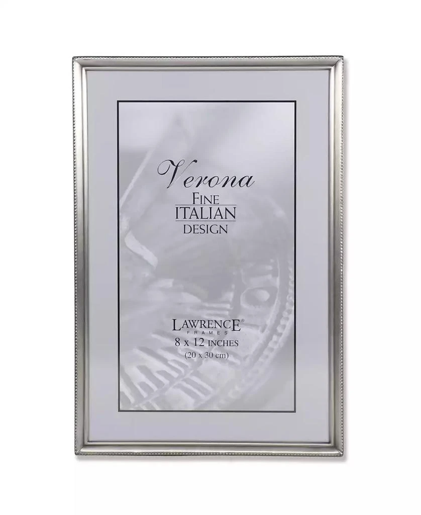 商品Lawrence Frames|Antique Pewter Picture Frame - Bead Border Design - 8" x 12",价格¥266,第1张图片