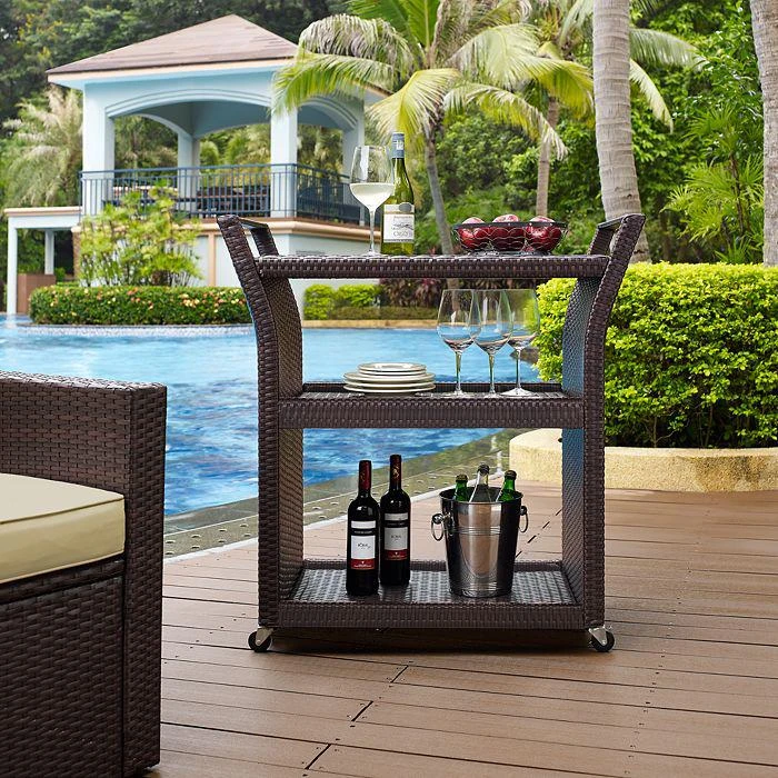 Sparrow & Wren Avalon Outdoor Wicker Bar Cart 商品
