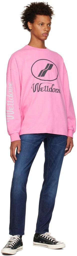 商品We11done|Pink Print Long Sleeve T-Shirt,价格¥798,第4张图片详细描述