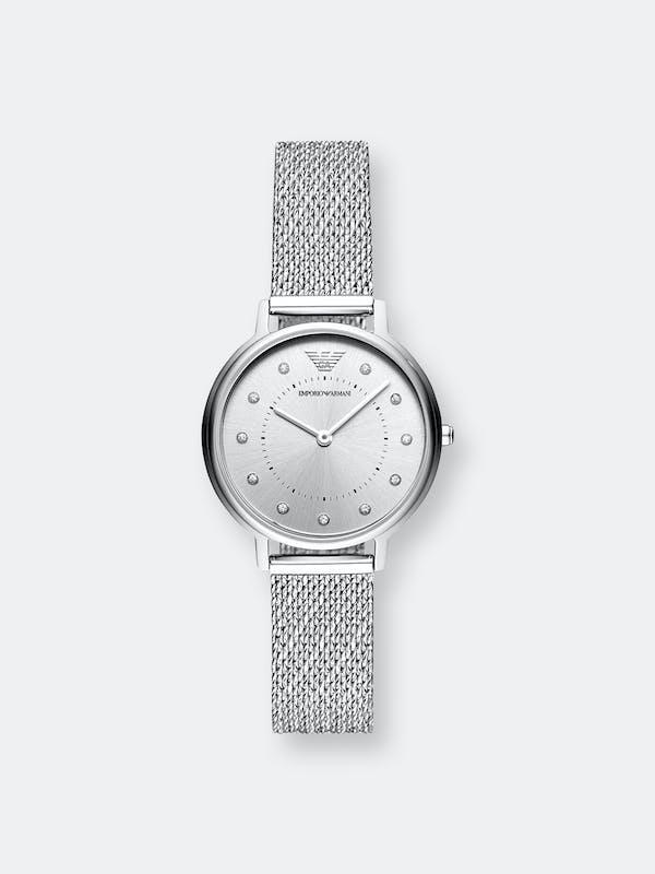 商品Emporio Armani|Emporio Armani Women's Kappa AR11128 Silver Stainless-Steel Japanese Quartz Dress Watch ONE SIZE,价格¥1683,第1张图片
