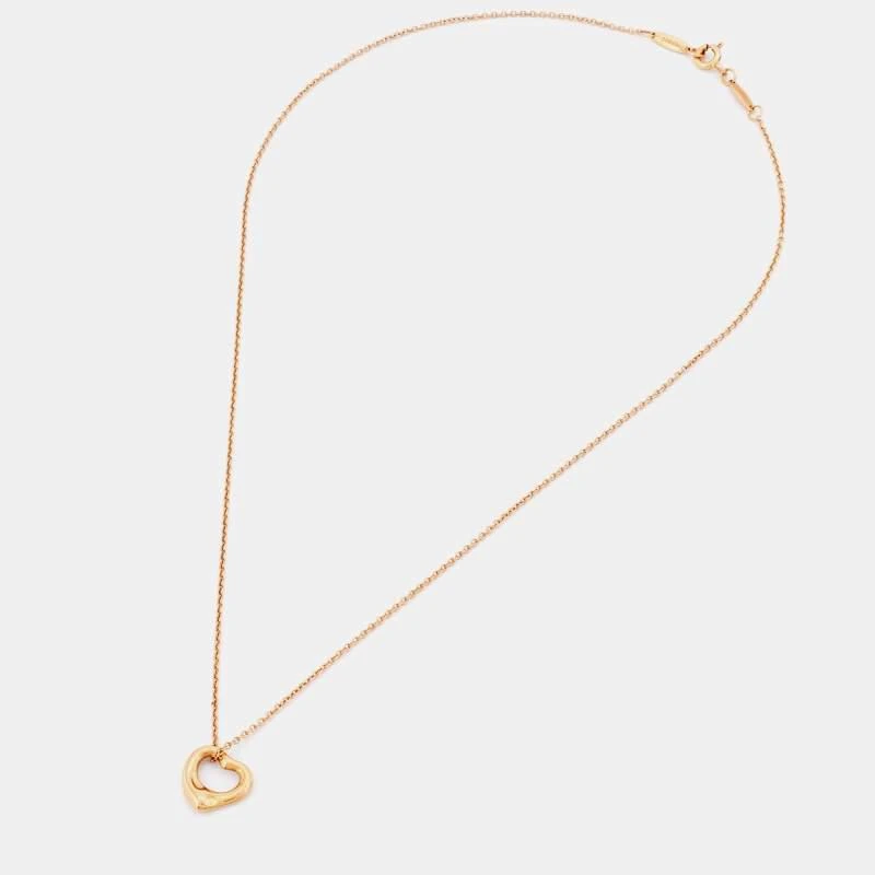 商品[二手商品] Tiffany & Co.|Tiffany and Co. Elsa Peretti Open Heart 18k Rose Gold Pendant Necklace,价格¥6721,第3张图片详细描述