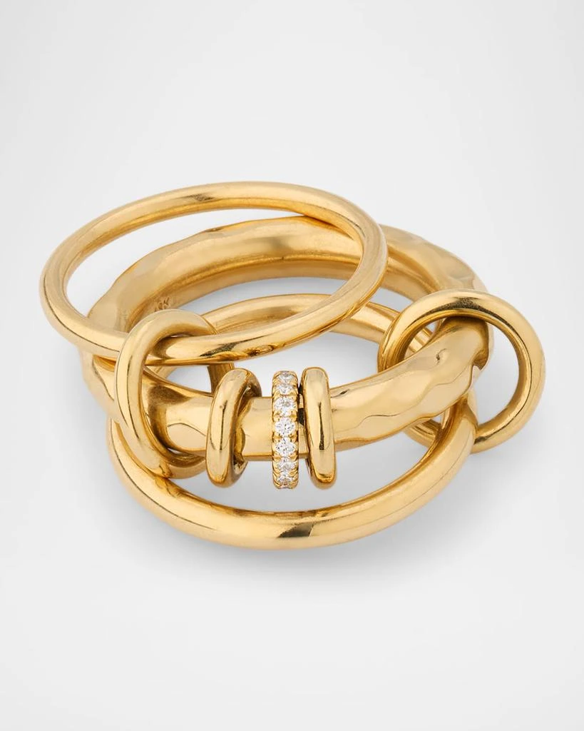 商品Spinelli Kilcollin|18K Yellow Gold Gemini YG Vulcan Ring with Diamonds,价格¥57302,第3张图片详细描述