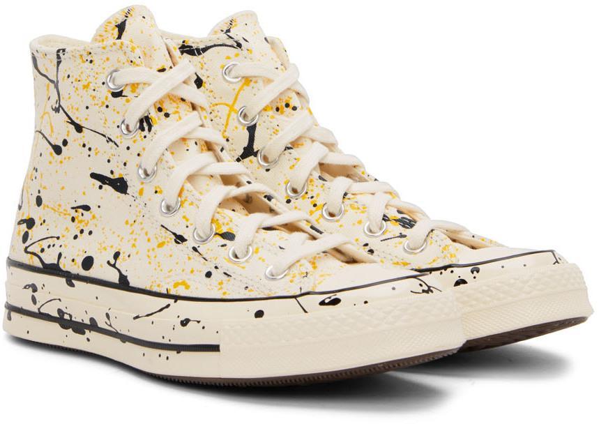 商品Converse|灰白色 Paint Splatter Chuck 70 高帮运动鞋,价格¥849,第6张图片详细描述