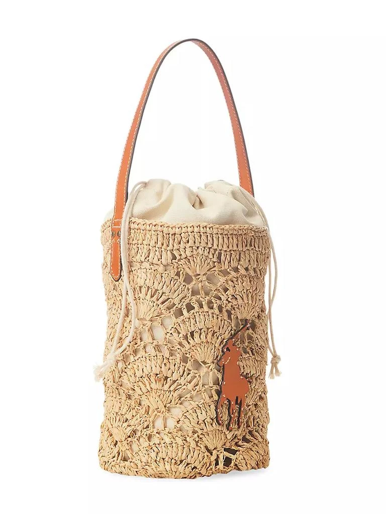 商品Ralph Lauren|Raffia Crochet Bucket Bag,价格¥2033,第4张图片详细描述