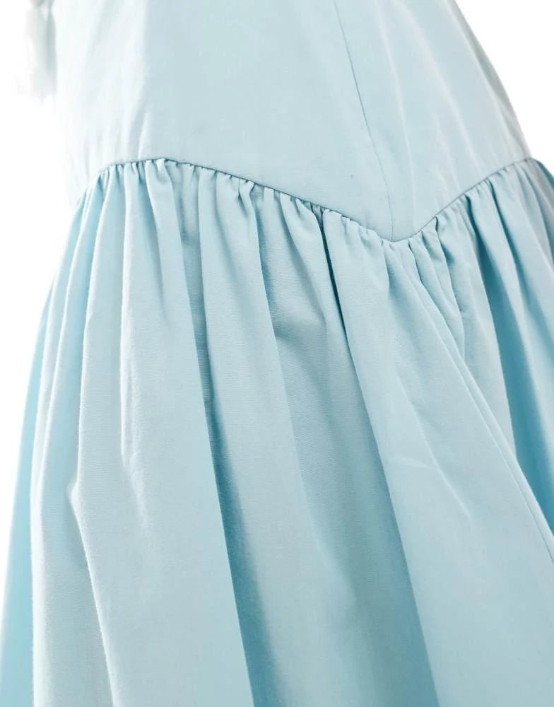 商品ASOS|ASOS DESIGN drop waist maxi skirt in blue,价格¥315,第4张图片详细描述