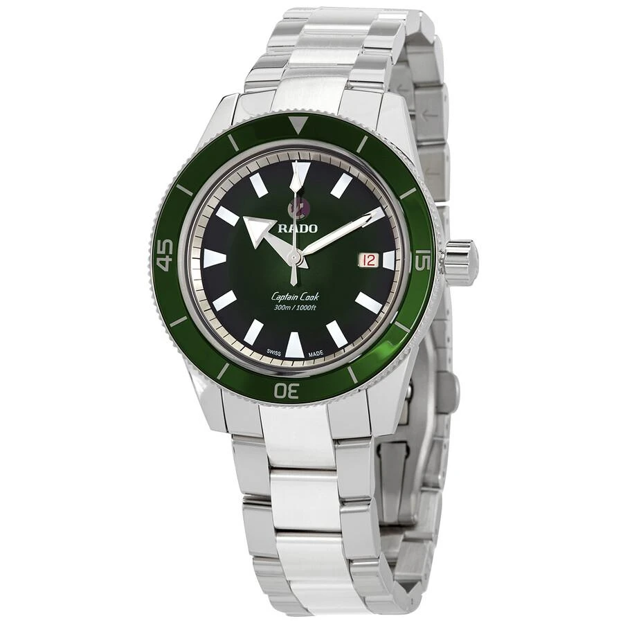 商品Rado|Captain Cook Automatic Green Dial Men's Watch R32105313,价格¥11777,第1张图片