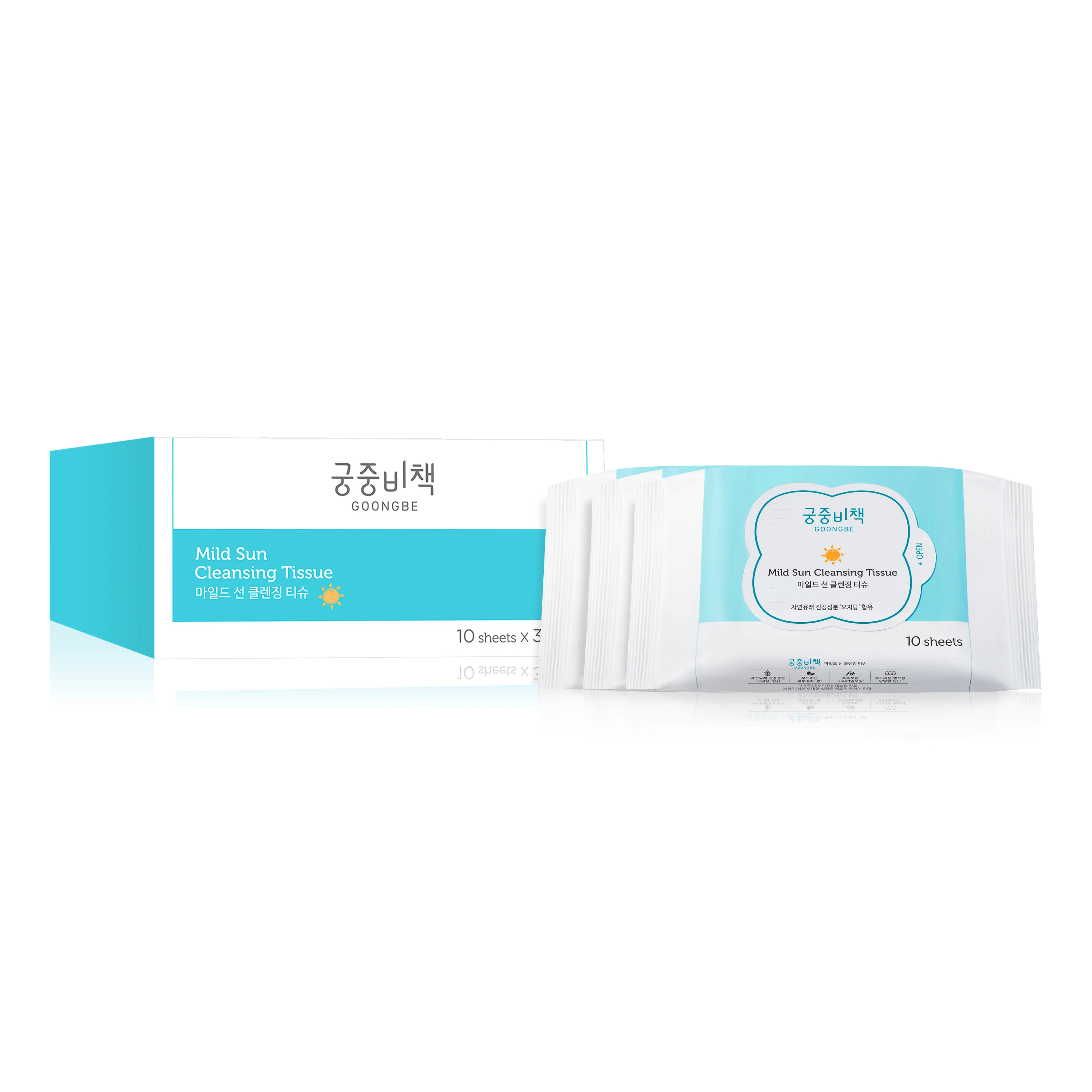 宫中秘策 温和卸妆防晒清洁湿巾 10片*3 6月龄可用 商品