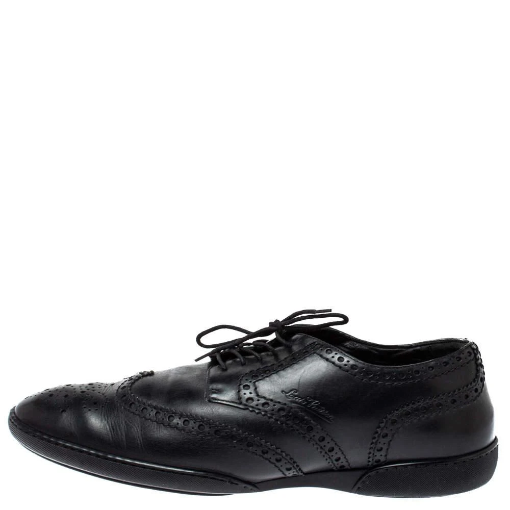 商品[二手商品] Louis Vuitton|Louis Vuitton Black Brogue Leather Explorer Sneakers Size 43.5,价格¥2041,第2张图片详细描述