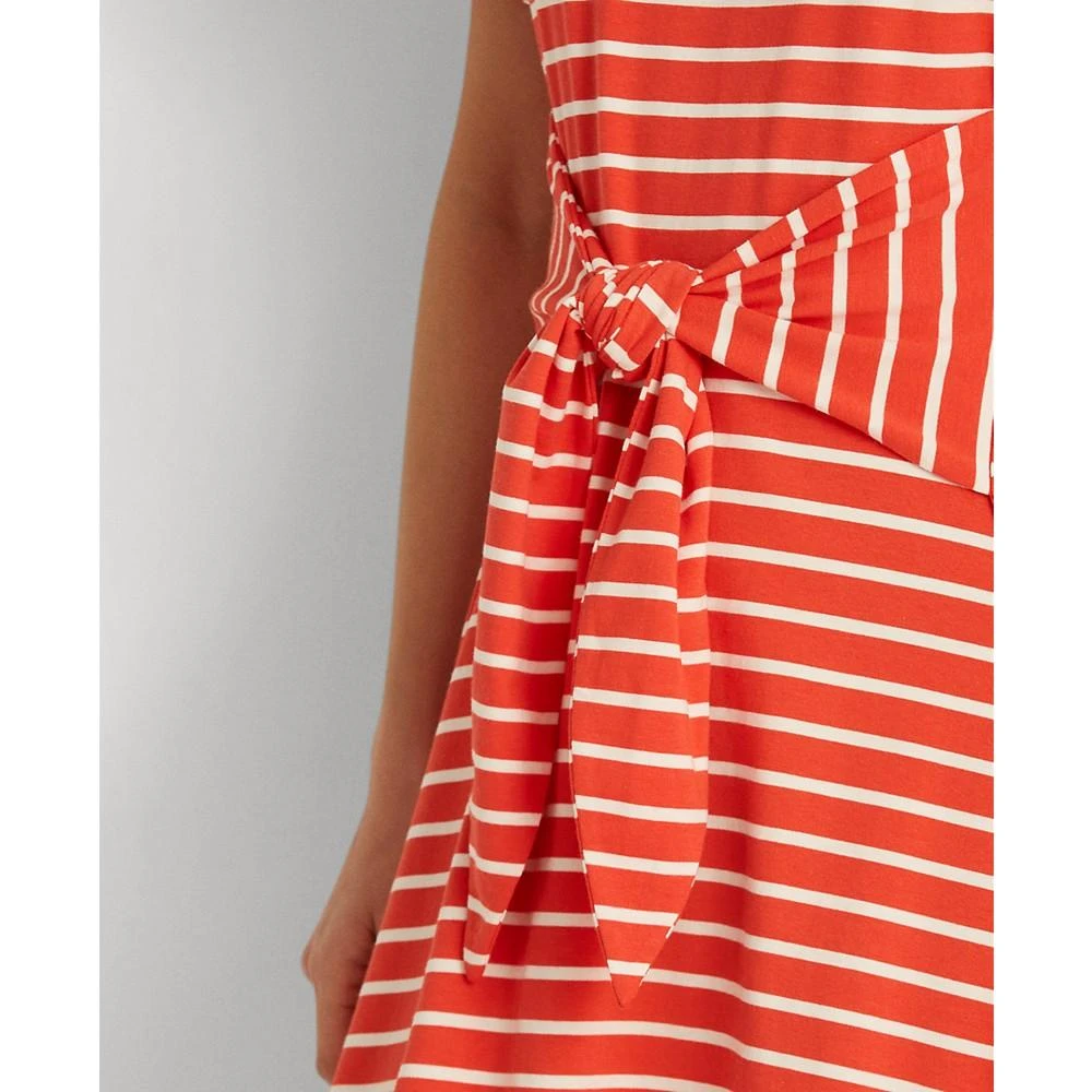 商品Ralph Lauren|Striped Tie-Front Jersey Dress,价格¥279,第3张图片详细描述