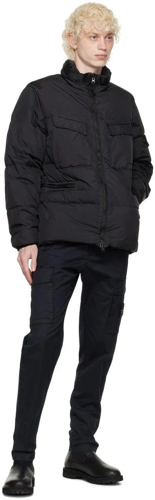 商品Stone Island|Black Garment-Dyed Down Jacket,价格¥3607,第4张图片详细描述