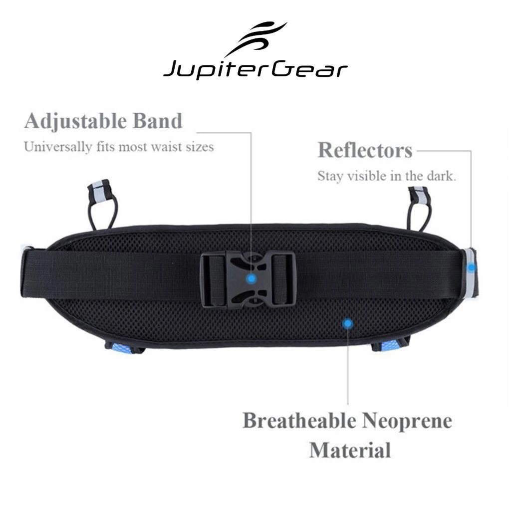 商品Jupiter Gear|Running Hydration Belt Waist Bag with Water-Resistant Pockets and 2 Water Bottles,价格¥238,第5张图片详细描述