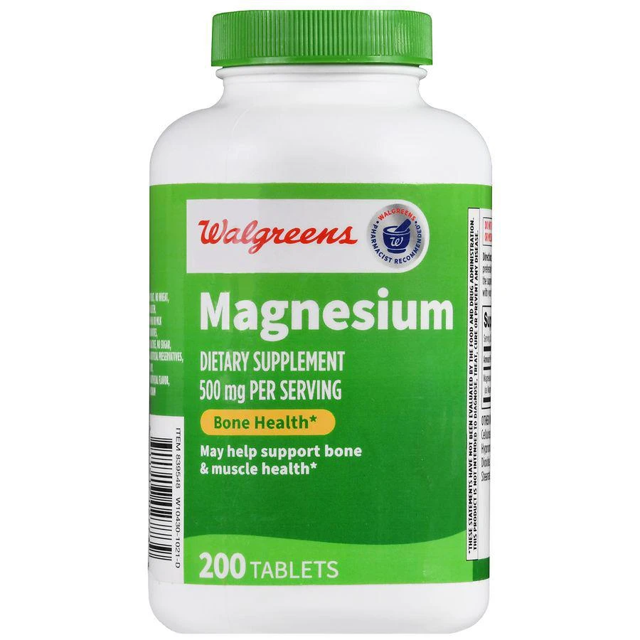 商品Walgreens|Magnesium 500 mg Tablets,价格¥108,第2张图片详细描述