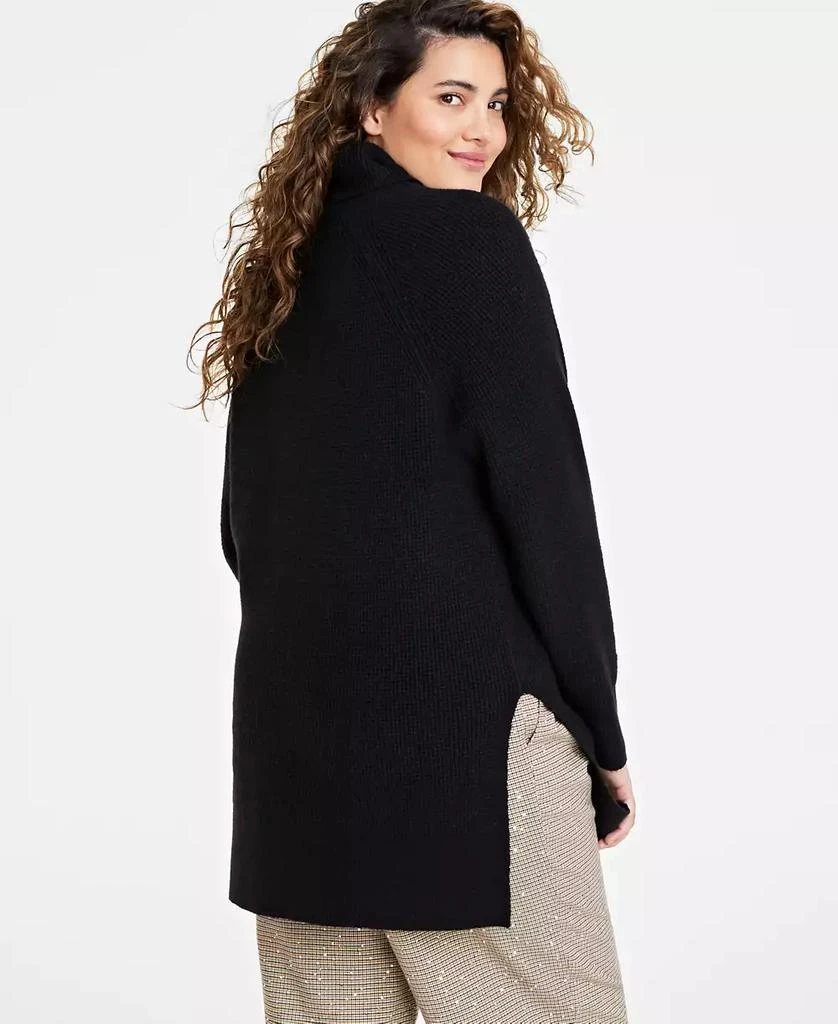 商品On 34th|Women's Turtleneck Waffle-Knit Tunic Sweater, Created for Macy's,价格¥156,第2张图片详细描述