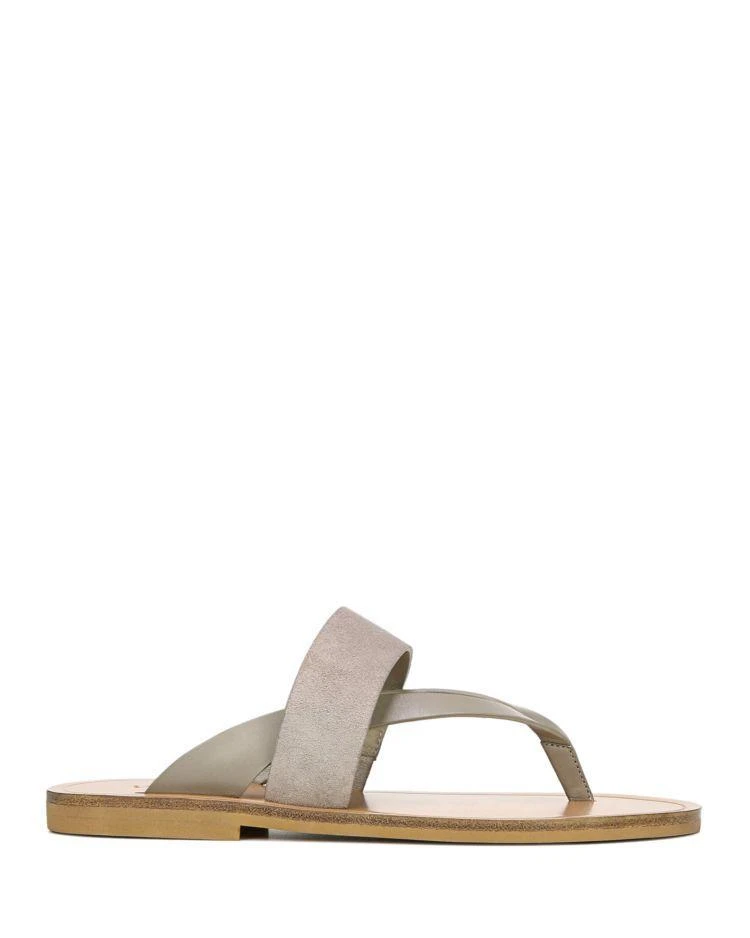 商品Vince|Tess Leather and Suede Thong Sandals,价格¥733,第2张图片详细描述