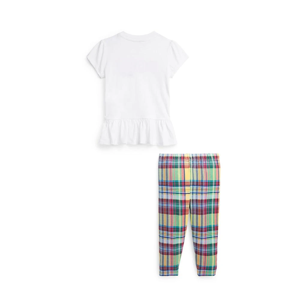 商品Ralph Lauren|Logo Jersey Tee & Plaid Legging Set (Infant),价格¥158,第2张图片详细描述