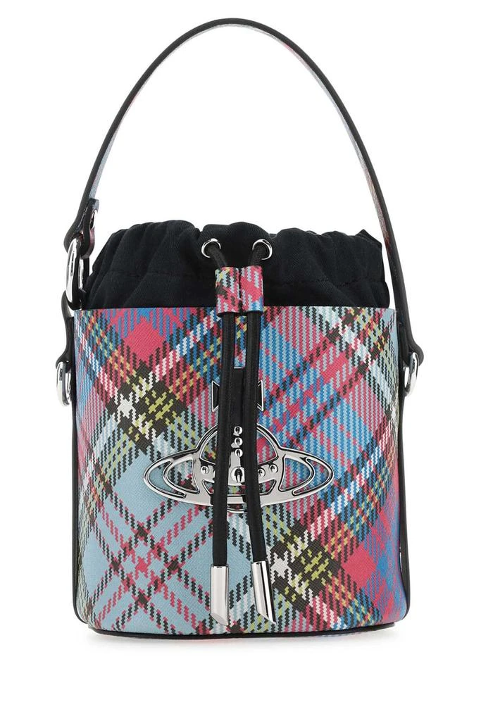 商品Vivienne Westwood|Vivienne Westwood Checked Drawstring Bucket Bag,价格¥2390,第1张图片