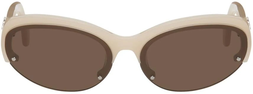 商品Palm Angels|Beige Palmdale Sunglasses,价格¥1171,第1张图片
