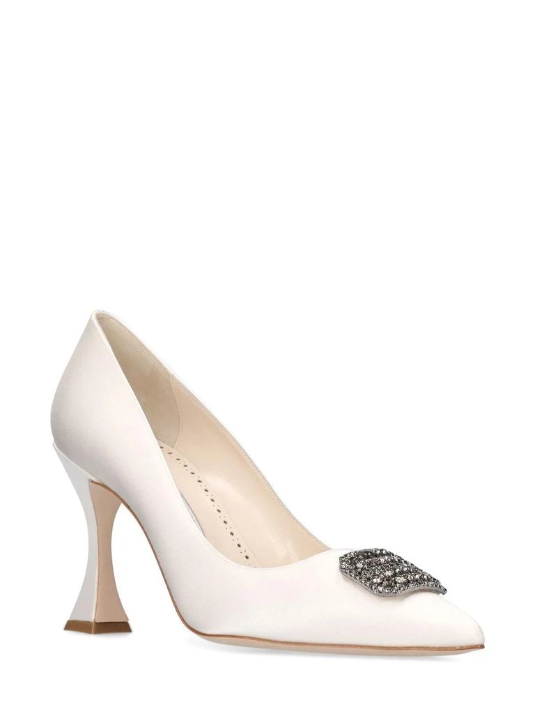 商品Manolo Blahnik|90mm Floritanuhi Satin Pumps,价格¥7547,第2张图片详细描述