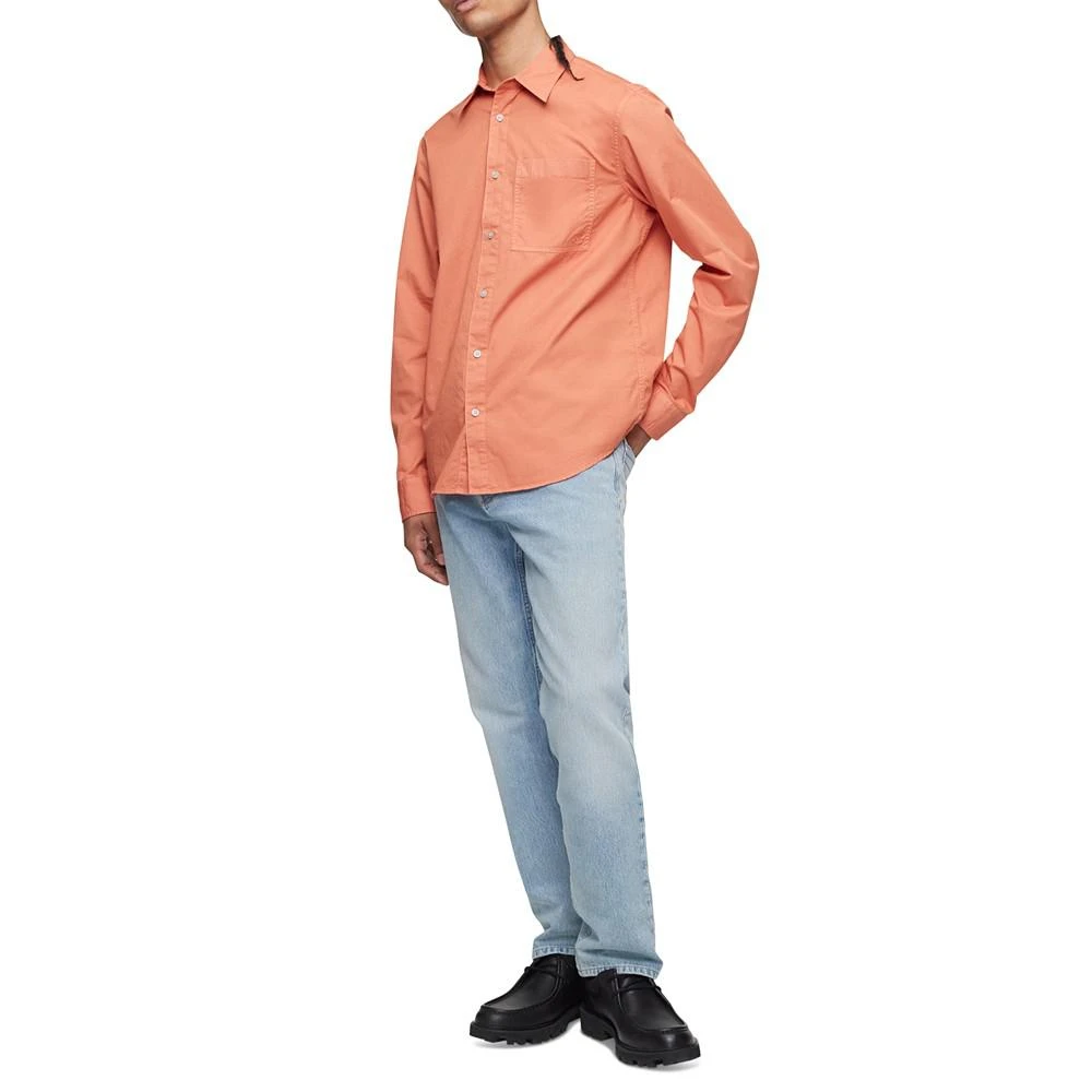 商品Calvin Klein|Men's Garment-Dyed Pocket Button-Down Long-Sleeve Easy Shirt,价格¥91,第1张图片