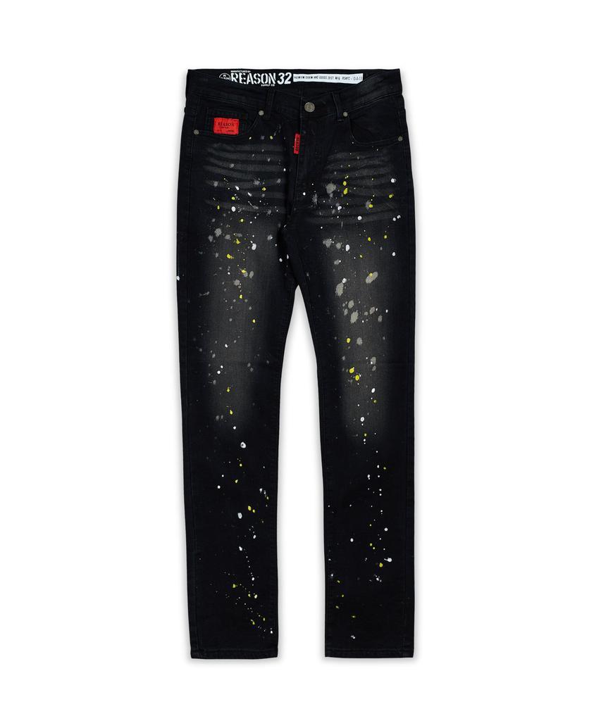 商品Reason Clothing|Morrison Dark Wash Paint Splatter Jeans,价格¥148,第5张图片详细描述