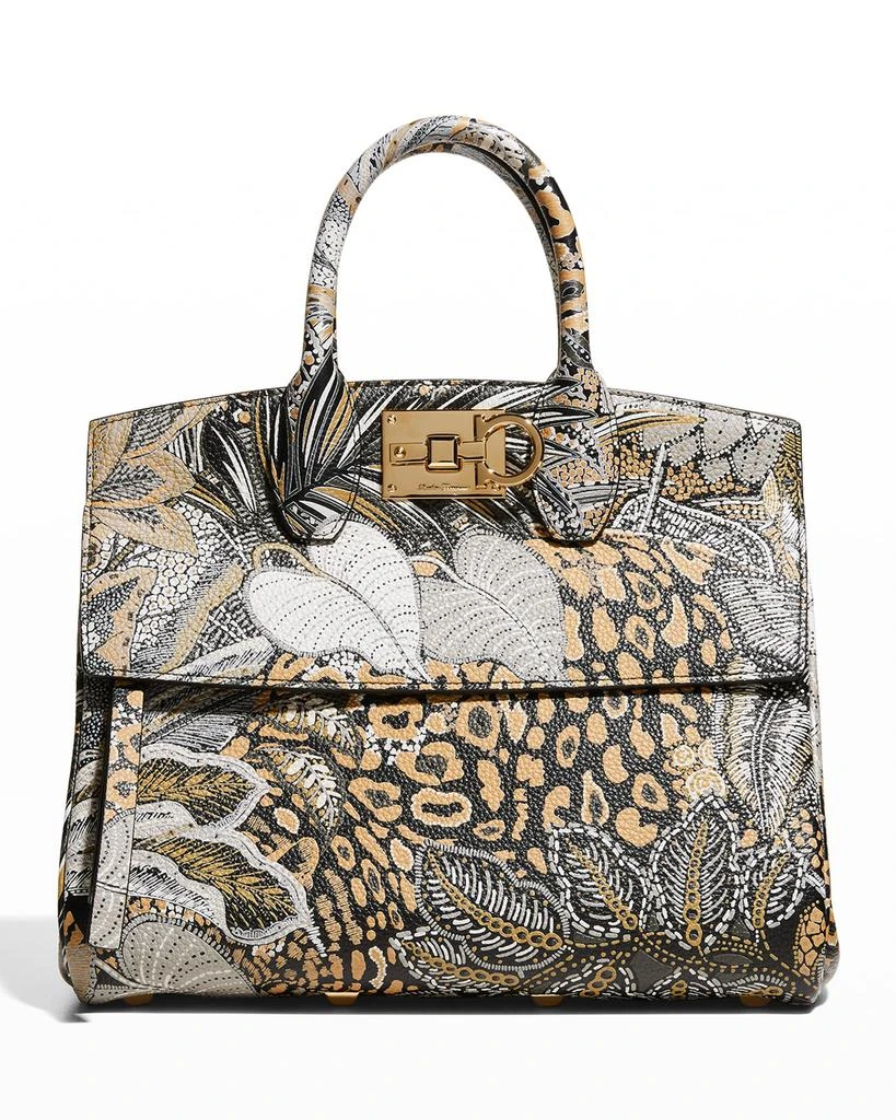 商品Salvatore Ferragamo|Studio Batik-Print Top-Handle Bag,价格¥25125,第1张图片