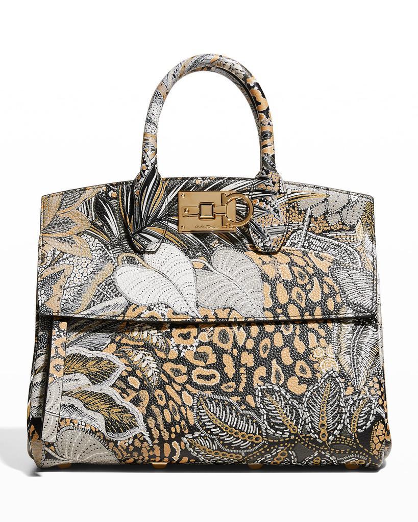 商品Salvatore Ferragamo|Studio Batik-Print Top-Handle Bag,价格¥23778,第1张图片