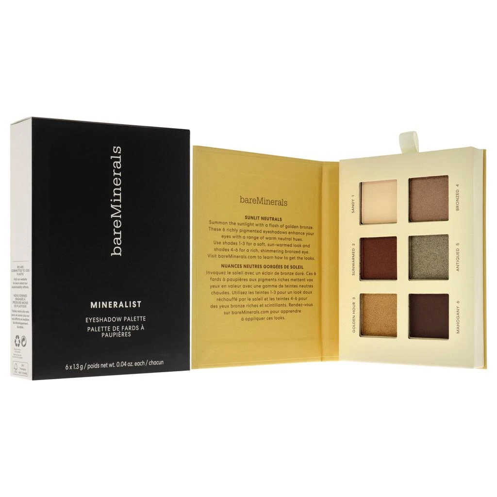 商品BareMinerals|Mineralist Eyeshadow Palette - Sunlit For Women 0.24 oz Eye Shadow,价格¥246,第2张图片详细描述