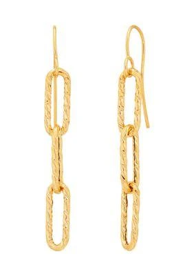 商品Belk & Co.|Co. Paperclip Links Drop Earring In 10K Yellow Gold,价格¥1350,第1张图片