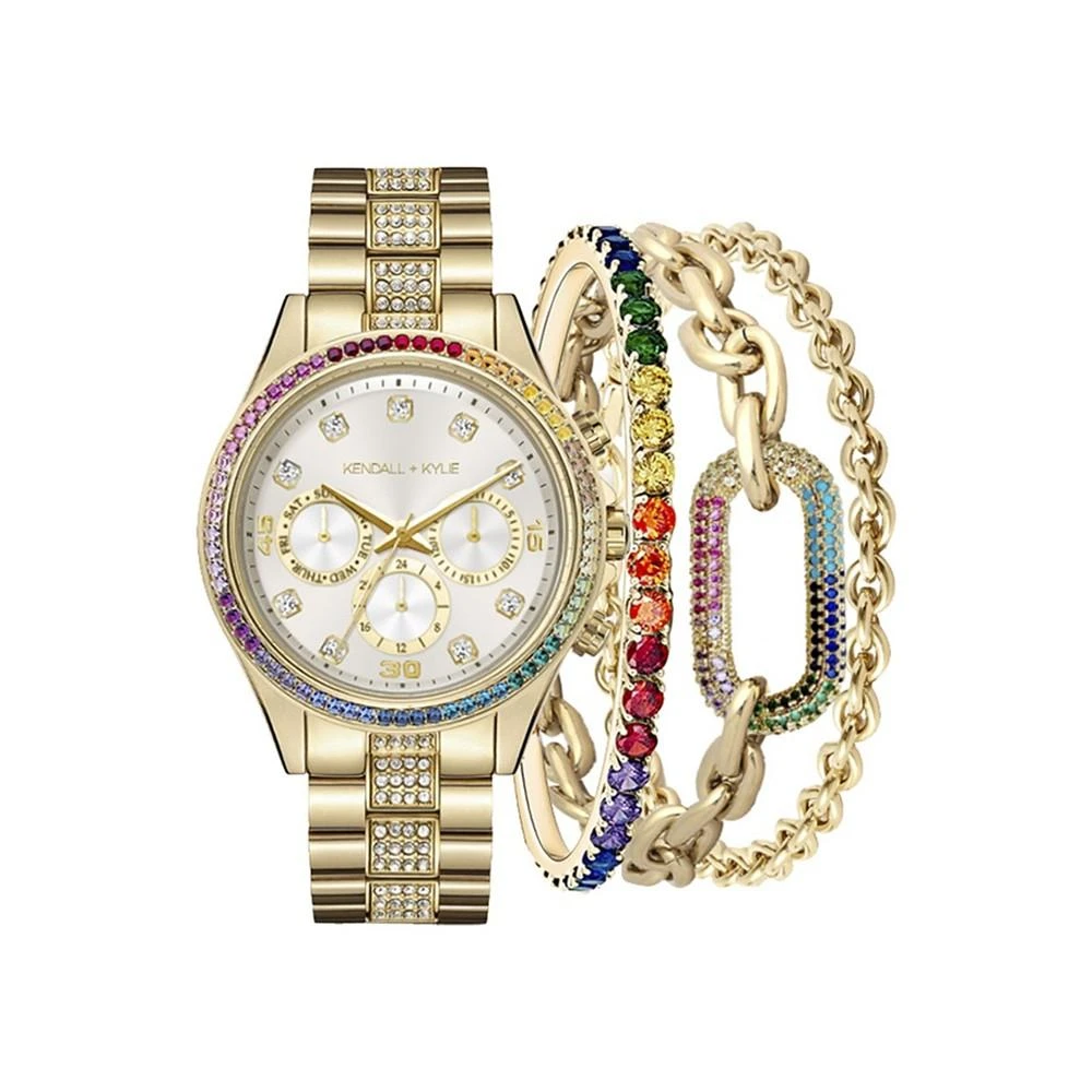 商品KENDALL & KYLIE|iTouch Women's Gold-Tone Metal Bracelet Watch,价格¥150,第1张图片