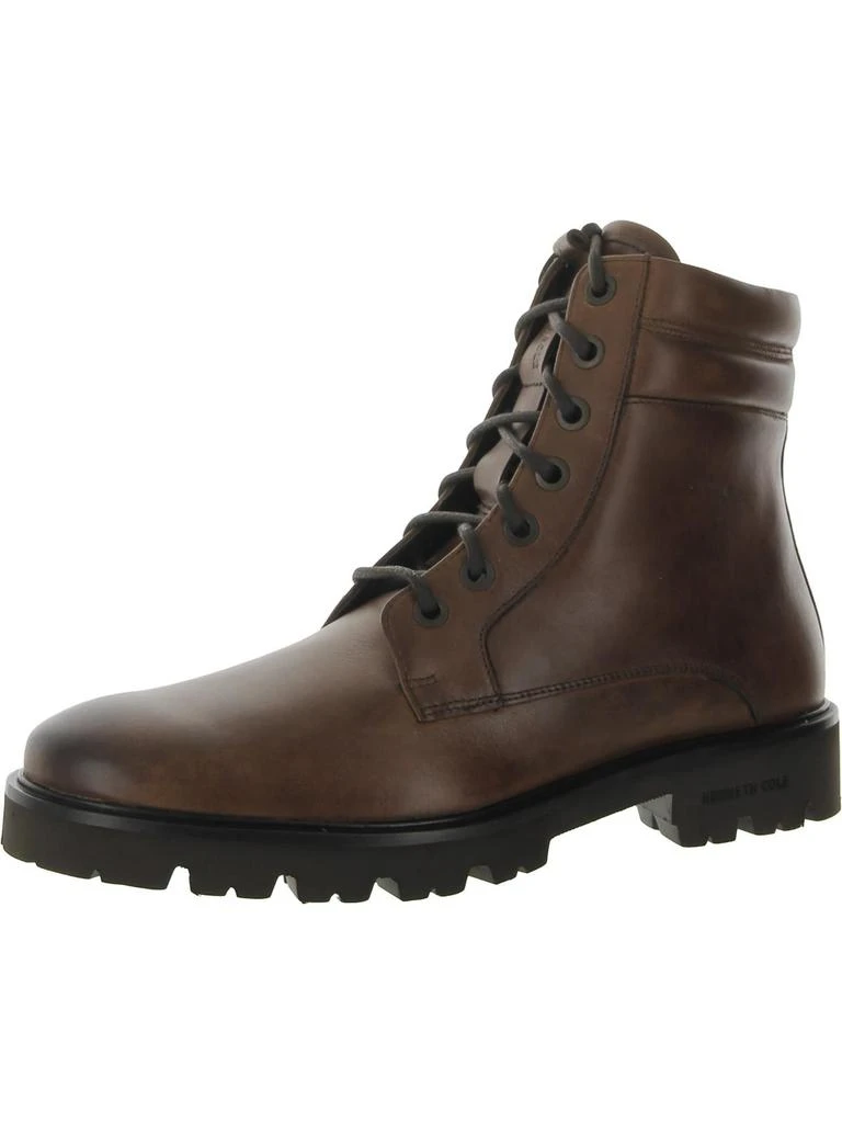 商品Kenneth Cole|Rhode Lug Mens Leather Lace-Up Ankle Boots,价格¥334,第1张图片