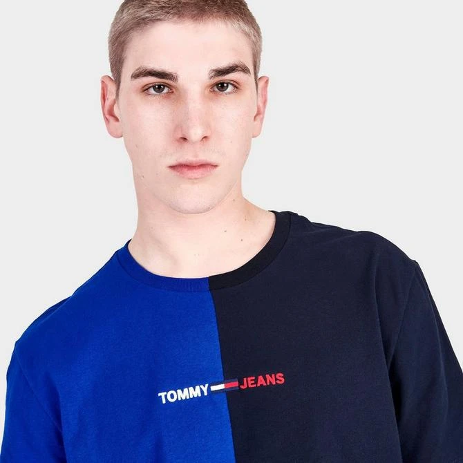 Men's Tommy Jeans Split Linear Logo Short-Sleeve T-Shirt 商品