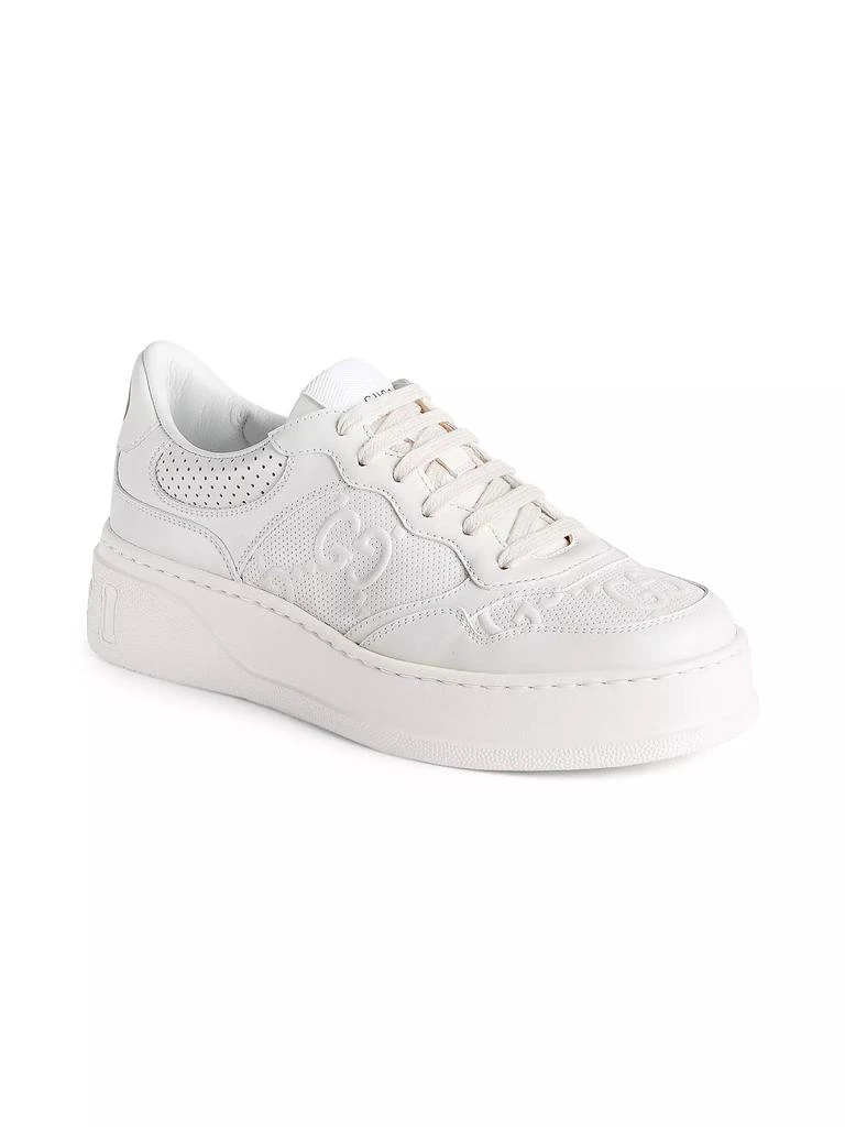 商品Gucci|GG Embossed Leather Sneakers,价格¥7377,第2张图片详细描述