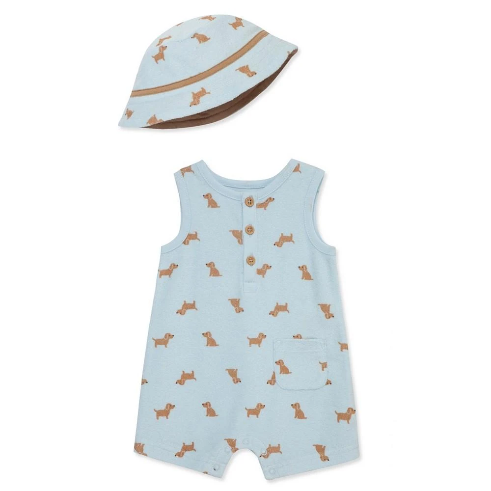 商品Little Me|Baby Boys Romper with Hat,价格¥59,第1张图片