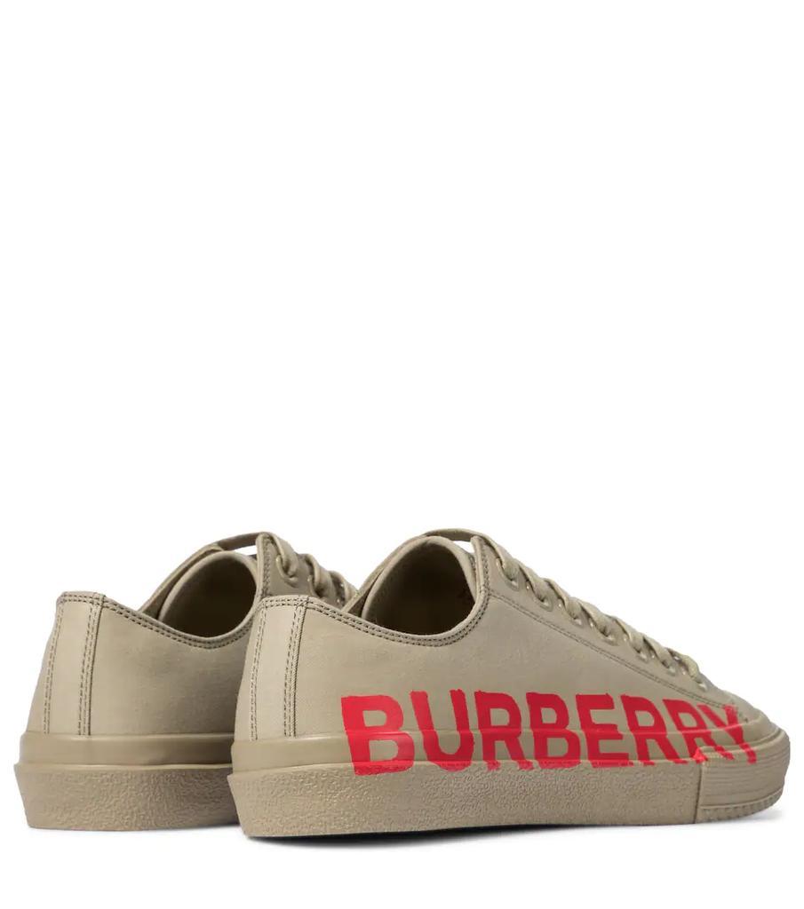 商品Burberry|Logo cotton gabardine sneakers,价格¥3179,第5张图片详细描述