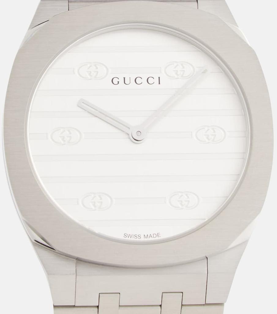 商品Gucci|25H 30毫米不锈钢手表,价格¥11429,第4张图片详细描述