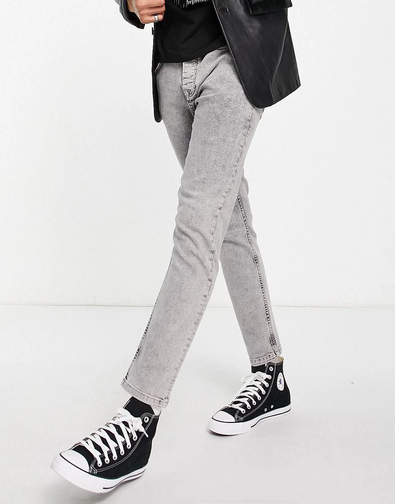商品Topman|Topman tapered jeans in acid grey,价格¥228,第1张图片