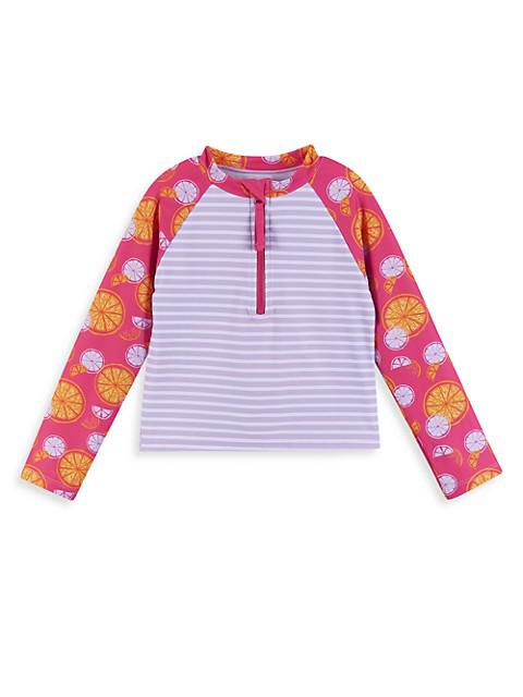 Little Girl's 2-Piece Rashguard Swim Set商品第3张图片规格展示