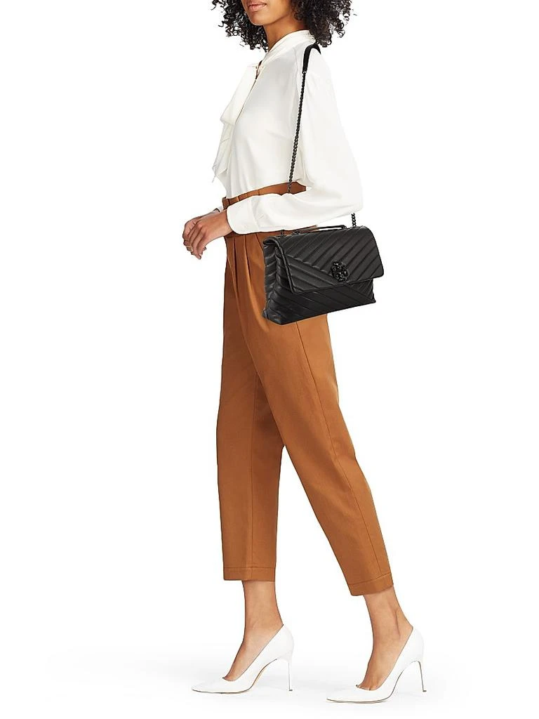 商品Tory Burch|Large Kira Chevron Leather Shoulder Bag,价格¥4419,第3张图片详细描述