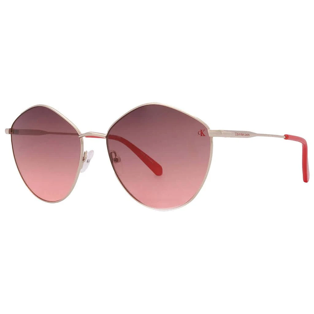 商品Calvin Klein|Pink Gradient Oval Ladies Sunglasses CKJ22202S 717 61,价格¥148,第3张图片详细描述