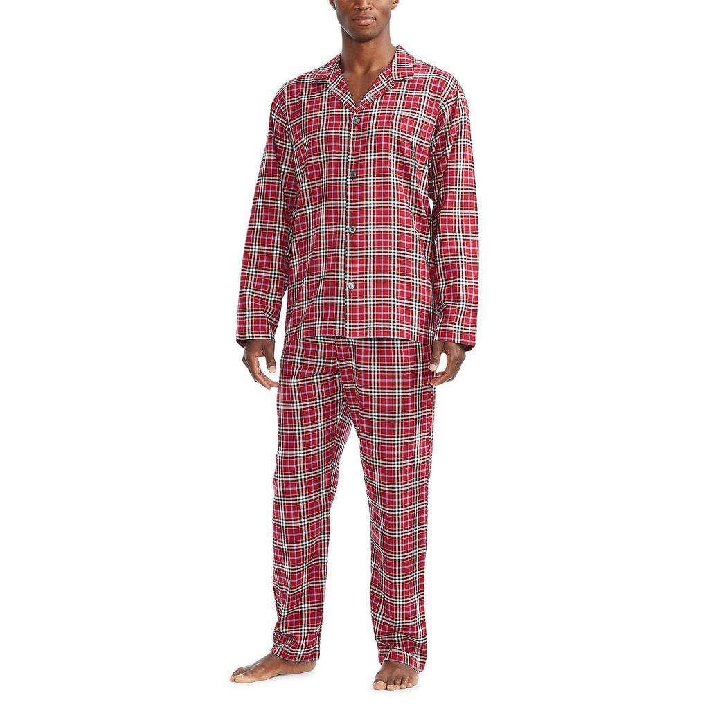 商品Ralph Lauren|Flannel Long Sleeve PJ Top & Classic PJ Pants,价格¥235,第1张图片