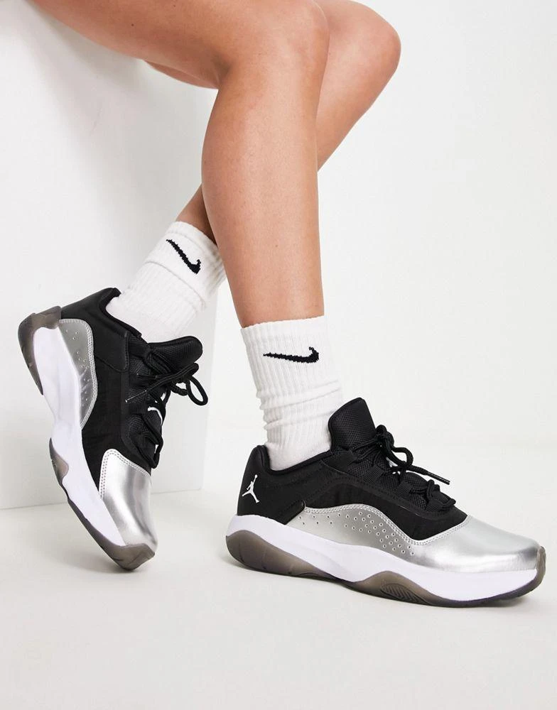 商品Jordan|Air Jordan 11 CMFT Low trainers in black and silver,价格¥649,第4张图片详细描述