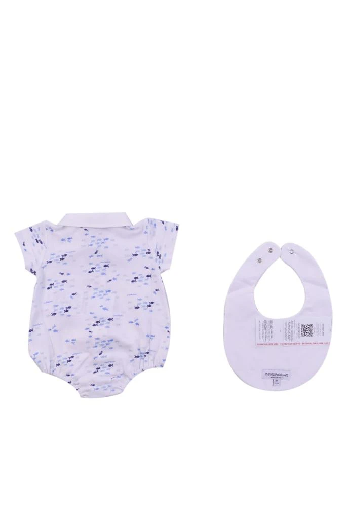 商品Emporio Armani|Romper And Bib With Print,价格¥2009,第2张图片详细描述