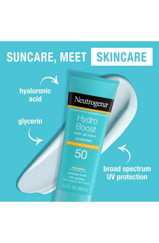 商品Neutrogena|Hydro Boost Water Gel Moisturizing Sunscreen Lotion with Broad Spectrum SPF 50 - 3.0 fl. oz.,价格¥116,第4张图片详细描述