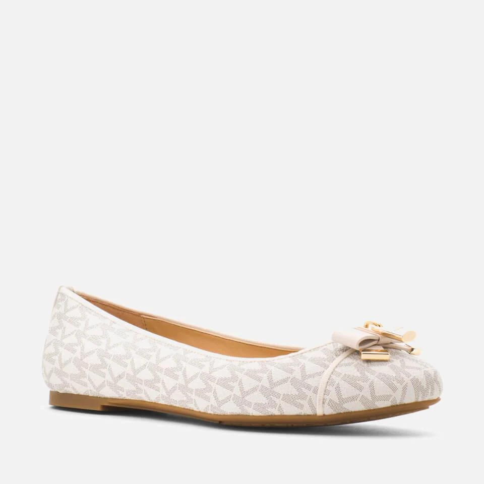 商品Michael Kors|MICHAEL MICHAEL KORS ALICE LOGO-JACQUARD CANVAS BALLET FLATS,价格¥566,第2张图片详细描述