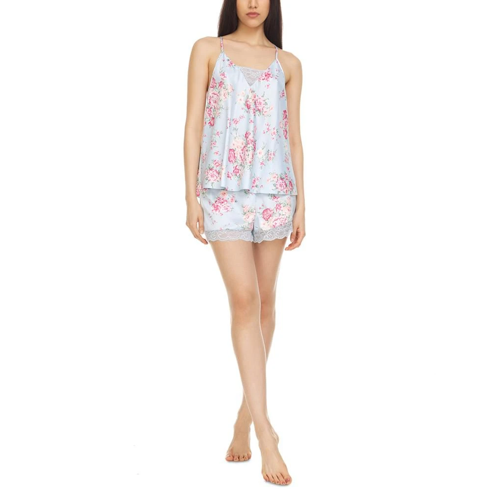 商品Flora Nikrooz|Inez Printed Charmeuse 2-Pc. Pajama Set,价格¥71,第1张图片